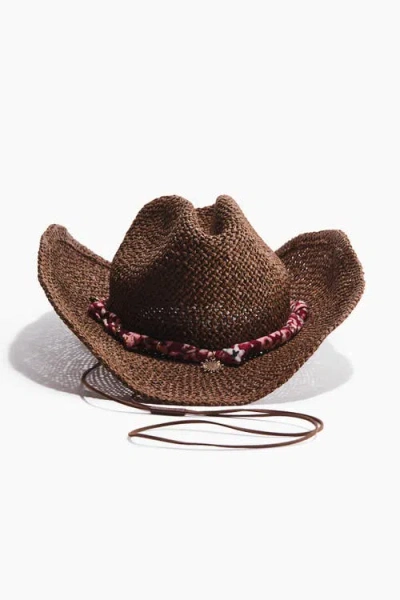 H&m Straw Cowboy Hat In Brown