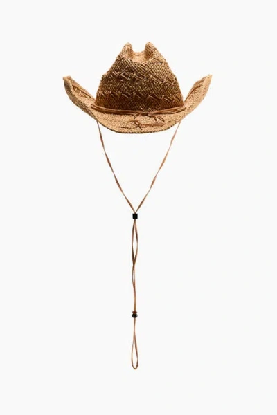 H&m Straw Cowboy Hat In Gold