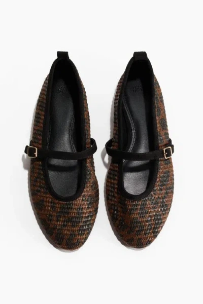 H&m Straw Mary Janes In Multi