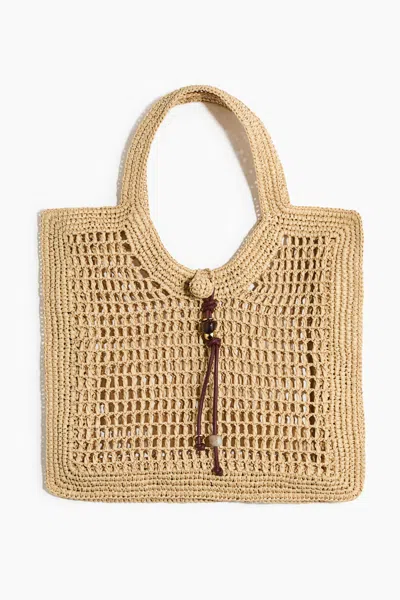 H&m Straw Tote Bag In Beige