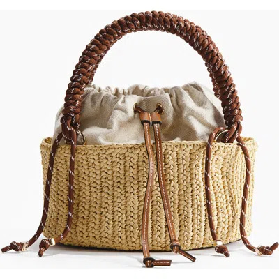 H&m Straw Tote Bag In Brown