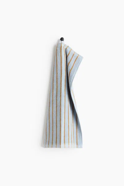 H&m Striped Guest Towel In Blue