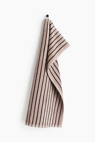 H&m Striped Hand Towel In Neutral