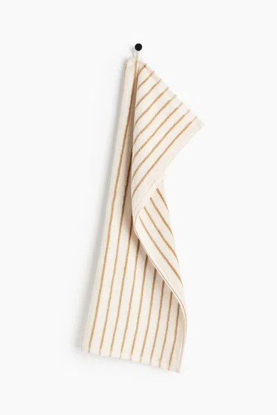 H&m Striped Hand Towel In Neutral