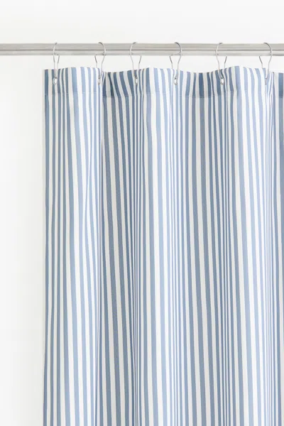 H&m Striped Shower Curtain In Blue