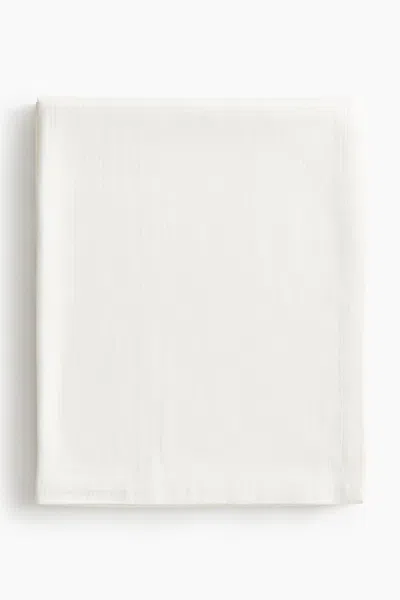 H&m Striped Tablecloth In White