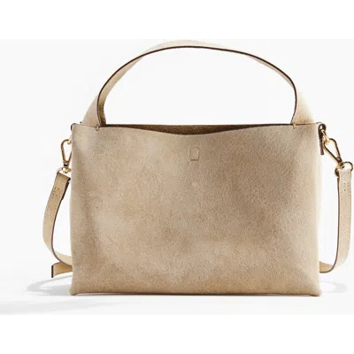 H&m Suede Crossbody Bag In Neutral