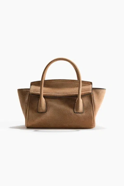 H&m Suede Crossbody Bag In Neutral