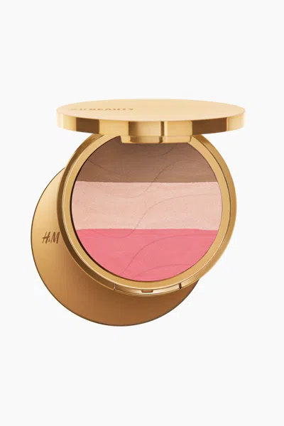 H&m Sunlit Glow Trio Palette In Brown/light Beige/pink