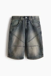 H&m Super Baggy Denim Shorts In Blue