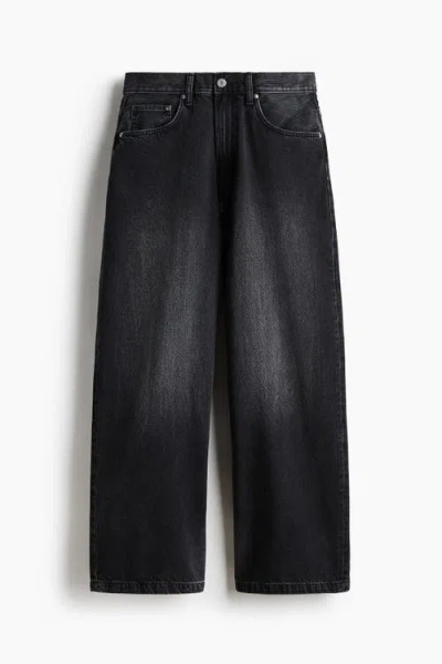 H&m Super Baggy Jeans In Black