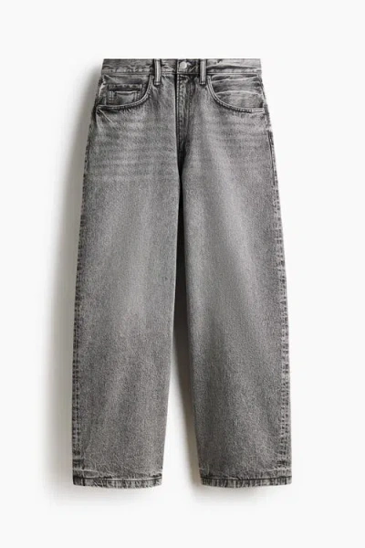 H&m Super Baggy Jeans In Gray