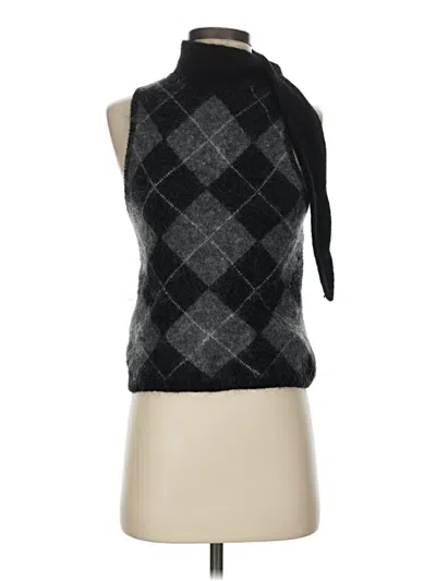 Pre-owned H&m Sweater Vest In Black