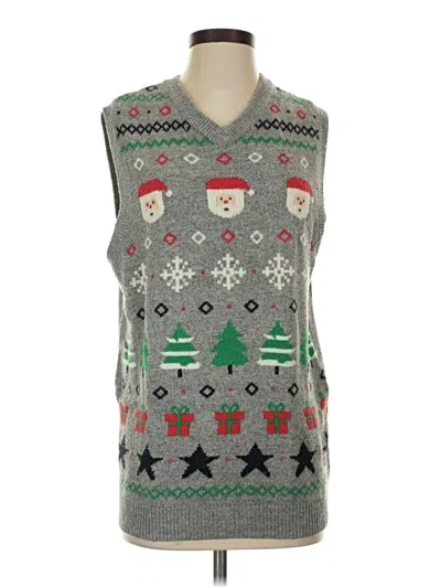 Pre-owned H&m Sweater Vest In Gray