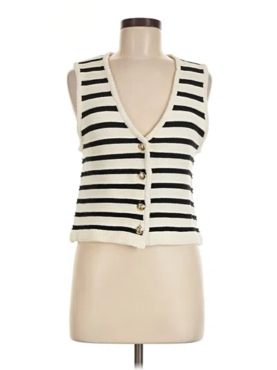 Pre-owned H&m Sweater Vest In Ivory