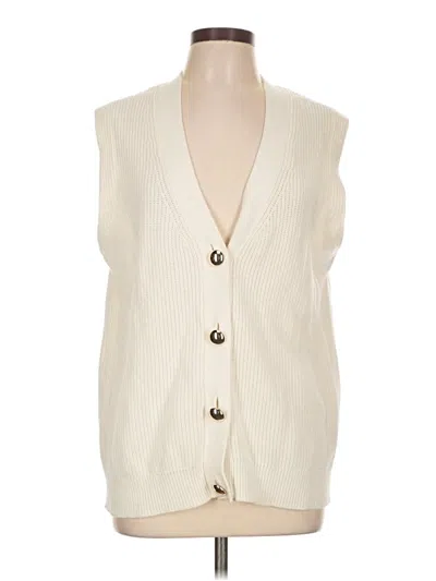 Pre-owned H&m Sweater Vest In Ivory