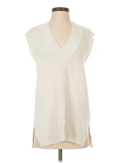 Pre-owned H&m Sweater Vest In Ivory