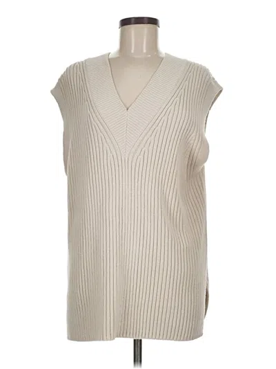 Pre-owned H&m Sweater Vest In Ivory