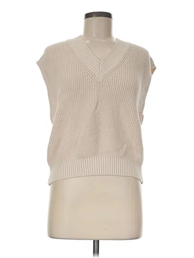 Pre-owned H&m Sweater Vest In Ivory