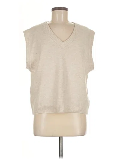 Pre-owned H&m Sweater Vest In Tan