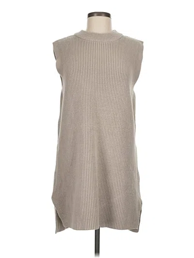 Pre-owned H&m Sweater Vest In Tan