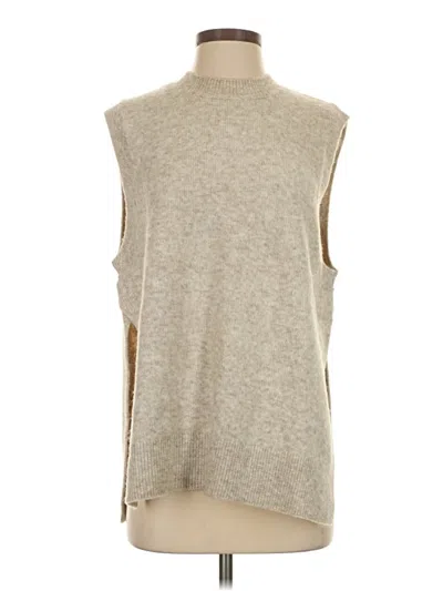 Pre-owned H&m Sweater Vest In Tan