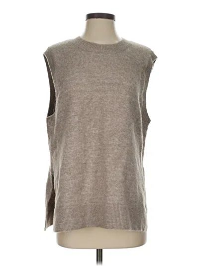 Pre-owned H&m Sweater Vest In Tan