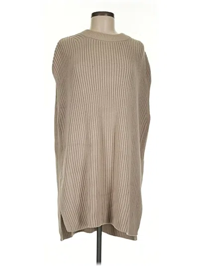 Pre-owned H&m Sweater Vest In Tan