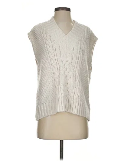 Pre-owned H&m Sweater Vest In White