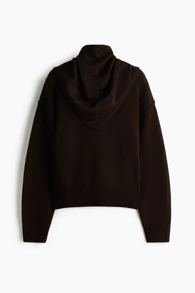 H&m Sweater With Scarf In Brown