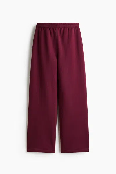 H&m Sweatpants In Burgundy