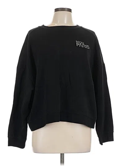 Pre-owned H&m Sweatshirt In Black