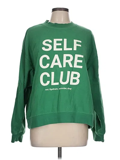 Pre-owned H&m Sweatshirt In Green