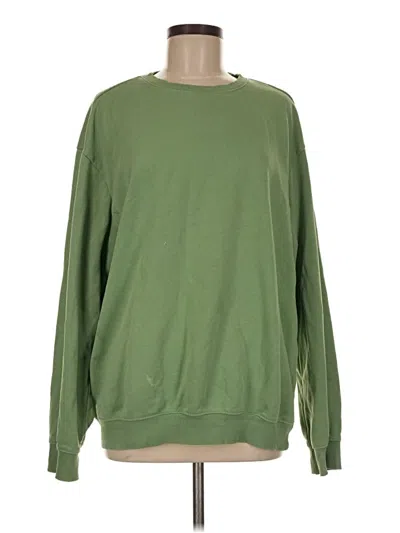 Pre-owned H&m Sweatshirt In Green