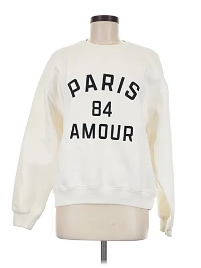 Pre-owned H&m Sweatshirt In Ivory