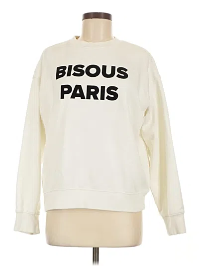 Pre-owned H&m Sweatshirt In Ivory