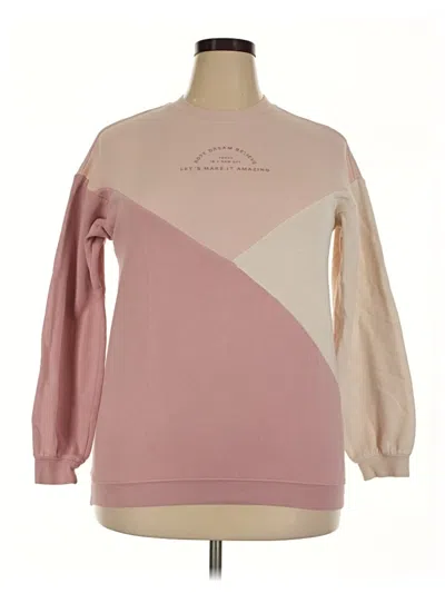 Pre-owned H&m Sweatshirt In Pink
