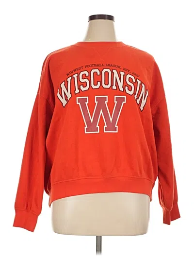 Pre-owned H&m Sweatshirt In Red