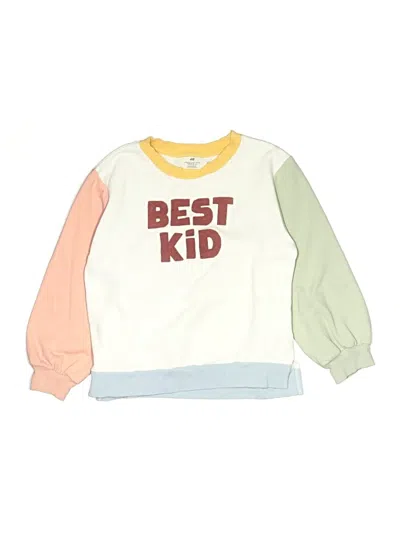 Pre-owned H&m Kids' Sweatshirt In White