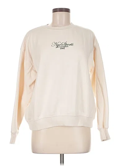 Pre-owned H&m Sweatshirt In White