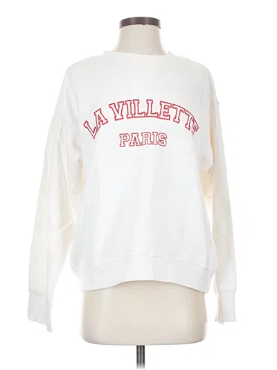 Pre-owned H&m Sweatshirt In White