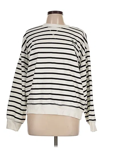 Pre-owned H&m Sweatshirt In White