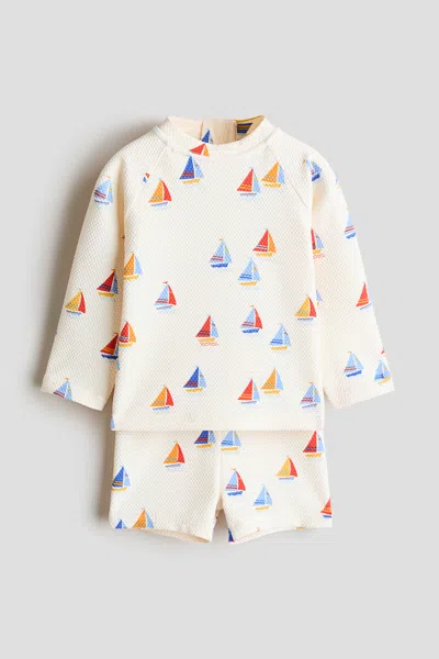 H&m Kids' Swim Set Upf 50 In Neutral