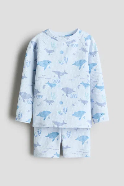 H&m Kids' Swim Set Upf 50 In Blue