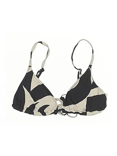 Pre-owned H&m Swimsuit Top Black Graphic Pattern Swimwear