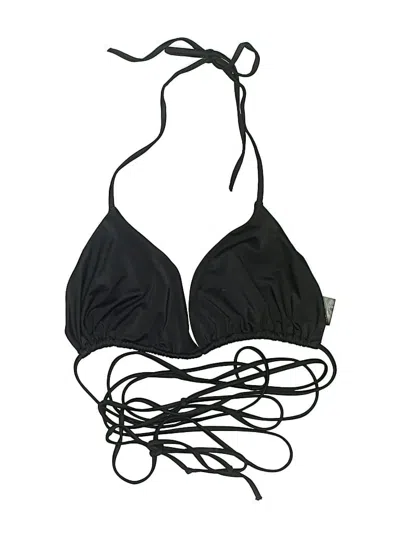 Pre-owned H&m Swimsuit Top Black Solid Pattern Swimwear