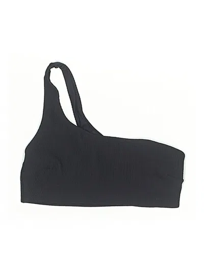 Pre-owned H&m Swimsuit Top Black Solid Pattern Swimwear
