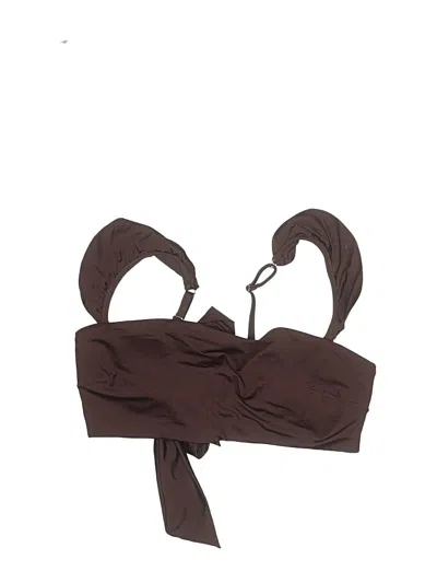 Pre-owned H&m Swimsuit Top Brown Swimwear