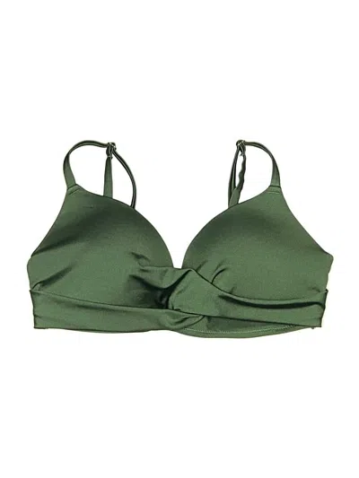 Pre-owned H&m Swimsuit Top Green Swimwear