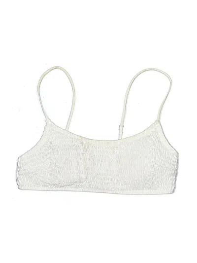 Pre-owned H&m Swimsuit Top Ivory Swimwear